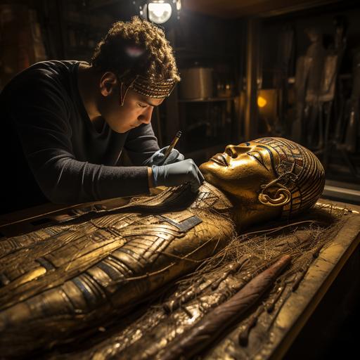 Mummification of a Pharaonic mummy