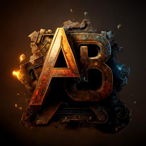 AB,Gaming logo, 8k,