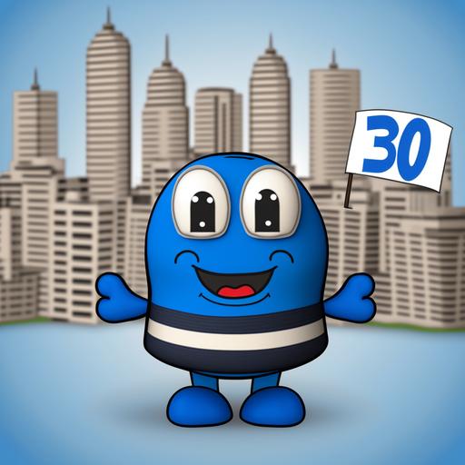 salvadorian flag, salvadorian toon 30 years old very cute, city background
