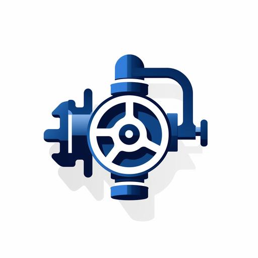 minimalistic, one color, icon illiustrating plumbing and engineering, no background, elegant, clear lines