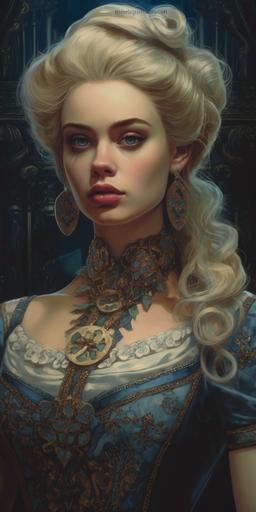 hyper-photorealistic, 3D, portrait of Disney's Cinderella with her blond hair up, wearing a stunning glittering ball gown with extremely full skirt, and a small tiara, extremely beautiful, youthful, dynamic, special attention to the photorealism and details of the face ::5 tarot card featuring close up of Cinderella::5.5 Cinderella as the clock strikes midnight ::4.5 close up of Cinderella looking directly at camera on the palace steps, symmetry of the face ::7.1 Cinderella on a liquid gold gilt, blue and silver and white and pink tarot card in Art nouveau style, close up photorealism::6 in 8 bit, pixel art style, unicake::9.2 white background::-1 --ar 1:2 --c 55 --v 5.1 --s 750