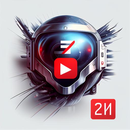 Futuristic 24h youtube music stream icon