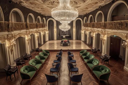 interior of saigon opera house with diorite and velvet in saigon , stunningly beautiful super luxury furniture --ar 3:2 --v 5.1 --q 5