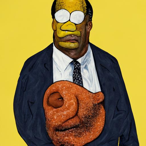 OJ Simpson as Homer Simpson