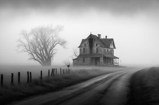 Once upon a time, I was driving through the plains on a road trip, enjoying the sun and watching the clouds roll by. Suddenly, a thick mist descended upon me, and I couldn't see a thing. I had to slow down to a crawl and navigate blindly through the fog. As I crept along, I saw some rustic houses looming out of the mist, and I wondered who lived in them. Suddenly, a pack of dogs appeared out of nowhere, barking furiously and chasing my car. I swerved to avoid them and almost hit a telephone pole. Just then, I spotted a sheep farmer up ahead, and I pulled over to ask for directions. The farmer had a pack of sheep with him, and they were all staring at me with their beady little eyes. The farmer looked at me quizzically, --ar 3:2 --uplight --s 750