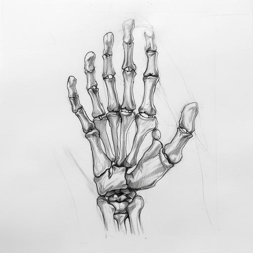 Outline of the Palm: Begin by sketching the outline of the palm, which is typically oval-shaped with a slight indentation in the center where the fingers attach. Ensure that the proportions are accurate, and the palm is neither too elongated nor too narrow. Metacarpal Bones: Draw the metacarpal bones extending from the wrist towards the base of each finger. There are five metacarpal bones in total, one for each finger. They are long, slightly curved bones that form the framework of the palm. Phalanges: Sketch the phalanges (finger bones) extending from the metacarpal bones. Each finger consists of three phalanges, except for the thumb, which has two. The phalanges include the proximal phalanx (closest to the palm), the middle phalanx, and the distal phalanx (the tip of the finger). Ensure that the length of each phalanx is proportionate to the others and that they taper slightly towards the tips of the fingers. Joints: Add in the joints where the fingers bend. These include the metacarpophalangeal joints (where the fingers meet the palm), the proximal interphalangeal joints (between the proximal and middle phalanges), and the distal interphalangeal joints (between the middle and distal phalanges). These joints should be represented as small, rounded protrusions along the length of each finger. Connective Tissue: Sketch in the connective tissue that surrounds and supports the bones of the hand. This includes ligaments, tendons, and the palmar aponeurosis, which helps maintain the arch of the palm. These structures can be represented with lighter, thinner lines compared to the bones. Muscles: Optionally, you can add indications of the muscles of the hand, such as the thenar and hypothenar muscles at the base of the thumb and little finger, respectively, as well as [...]