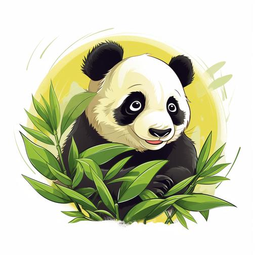 Panda Preservation: Design an adorable logo with a playful panda munching bamboo, raising awareness about this endangered species.
