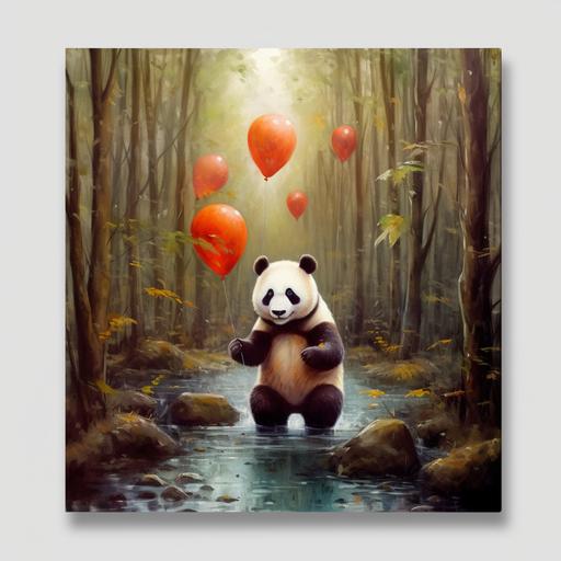 Panda, birthday, gift, friends, adventure, bamboo forest