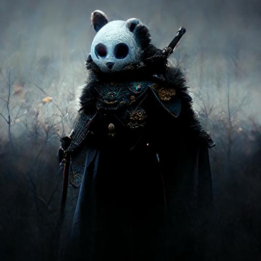 dark king mr panda, with sniper, hd, 4k, high rez