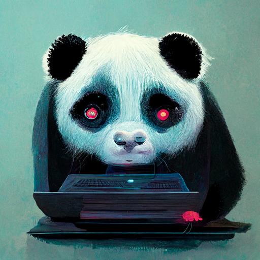 Pandas using computers