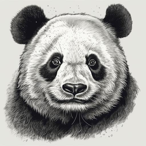 Panda,sketch,tshirt design vector graphics, detail design,high quallity, contour, white background, no text, identification symbol,--ar 3:4 --s 750 --v 5 --q 2