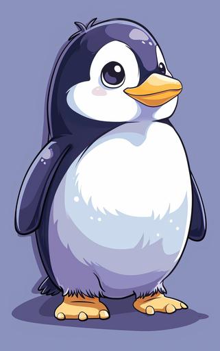 Penguin cute chalcedony cartoon image imagined by M A Aguilar, MegUSN1 --stylize 250 --ar 10:16 --v 6.0 --style raw