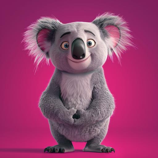Pink, koala, animation, sidekick