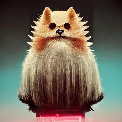 Pomeranian Future newyork haircut Year 2028