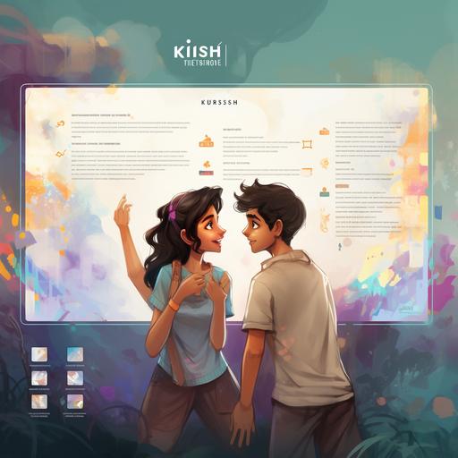 Populate the screen around the profiles with various social media activities - likes, comments, shares. Begin by drawing a computer screen that fills most of your canvas. This screen is a window into Rishi and Kiara's digital world. Inside this screen, sketch out the profiles of Rishi and Kiara on a social media app. They should be looking at each other, creating an atmosphere of intimate digital connection. The cover should employ a contemporary realist portrait photography style for the utmost authenticity, should immediately communicate the digital romance at the heart of the book, while also subtly implying deeper, more personal conflicts of the characters. Your goal is to draw viewers into the modern love story of Rishi and Kiara.
