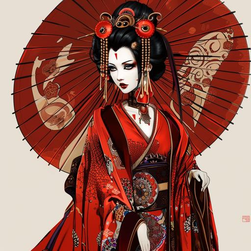 Prince Amidala, starwars, cartoon, make up, beautiful,full body , Japanese, kimono