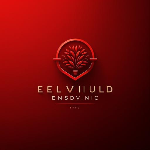 Professional logo for institution, evolve, growth, personal development, relationship, mind, psychology, level up, minimalist, red, logo for business