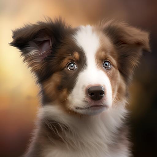 Puppy Border Collie, light brown, computer