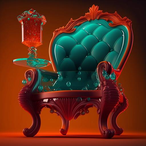 Queen Anne chair with jello