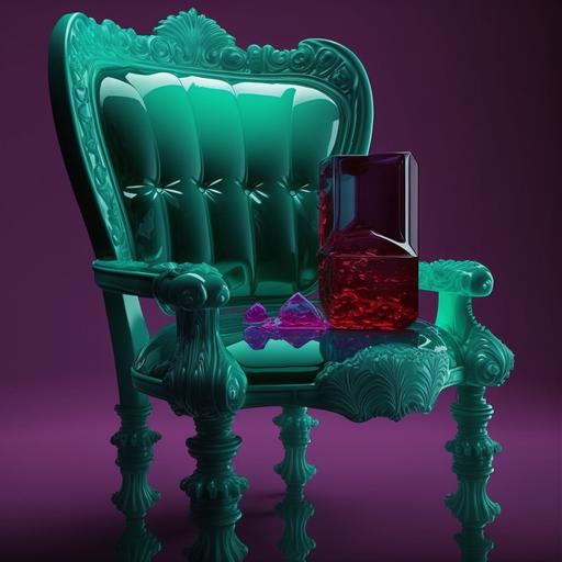 Queen Anne chair with jello
