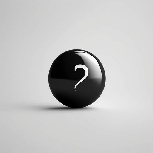 Question mark logo design vector minimal,3D, RETRO,BLACK AND white,icon, basic