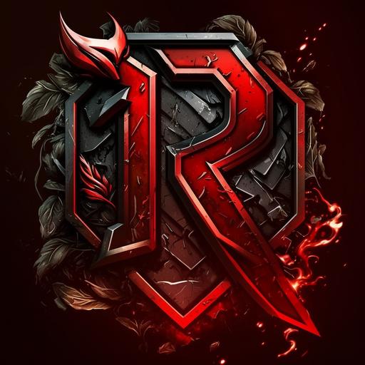 RS letters logo, deadpool theme, Red and black