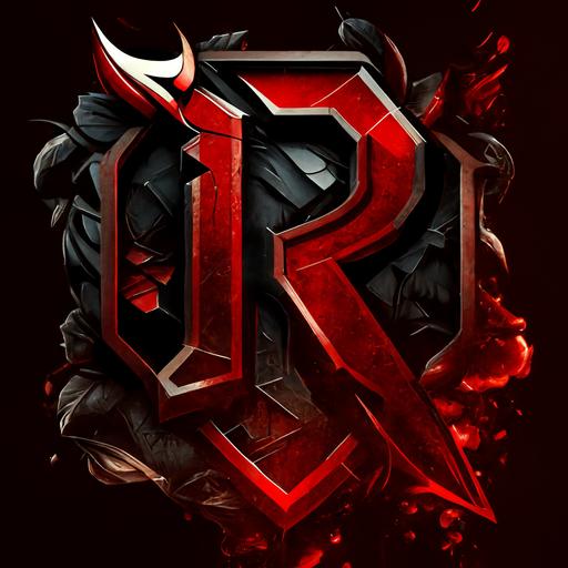 RS letters logo, deadpool theme, Red and black