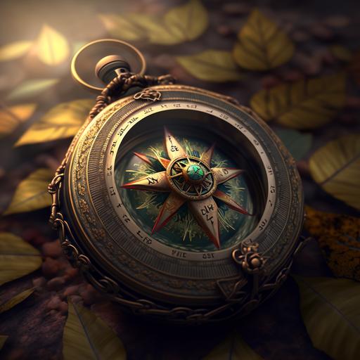 Vintage compass, ray tracing, 4k, logo for travel instagram blog