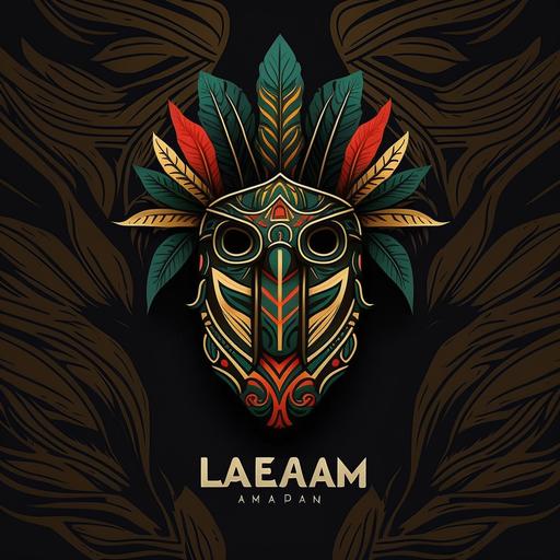 a ethnic mask of ecuador logo minimalist a name called JeRam