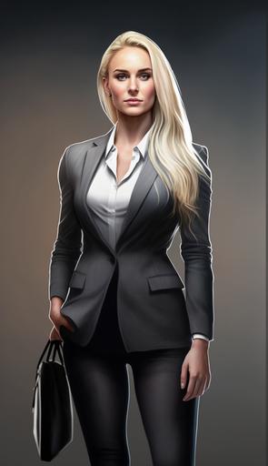 Realistic 8K HD photo in full body shot, beautiful CEO woman, perfect body, Blond Girl full body, --ar 9:16