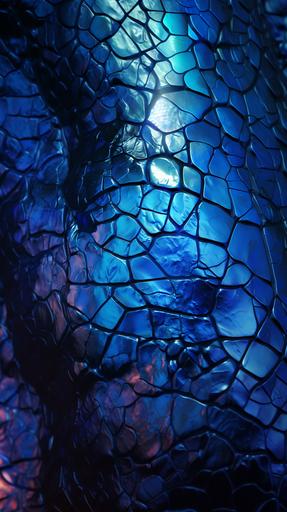 Reptile skin, wet, reflective, high detail, photorealistic, wallpaper, glowing ice --ar 9:16