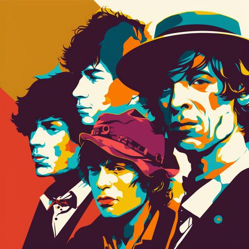 Rolling stones pop art deco --v 4