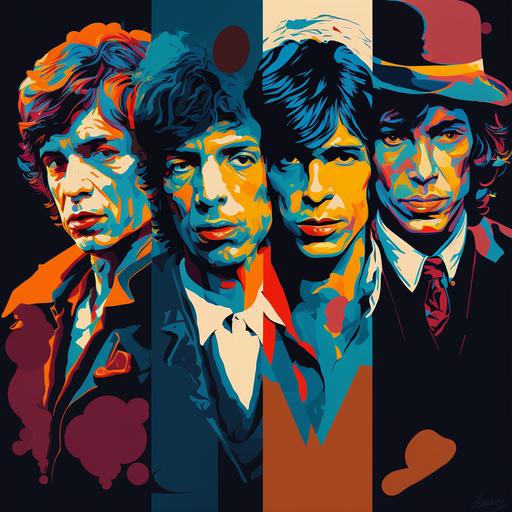 Rolling stones pop art deco --v 4