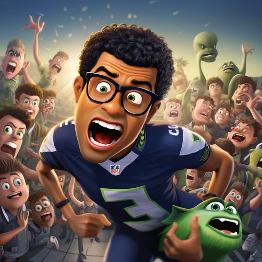 Russell Wilson is the school nerd getting bullied