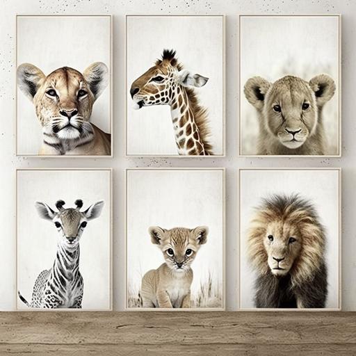 Safari Nursery Decor, Safari Nursery Prints, Safari Baby Animal Prints for Nursery, Nursery Wall...