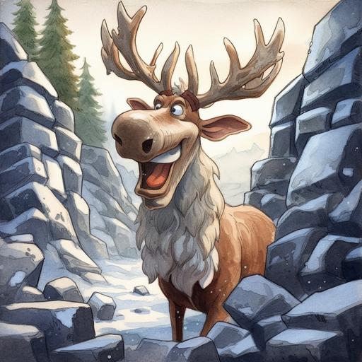 Santa's least favorite reindeer donald, cartoon
