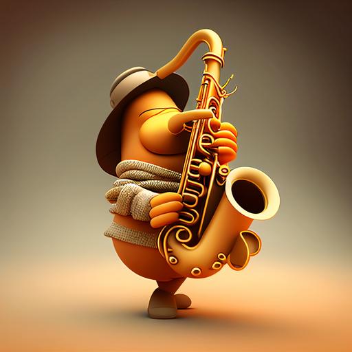 Saxophone cartoon image 8k
