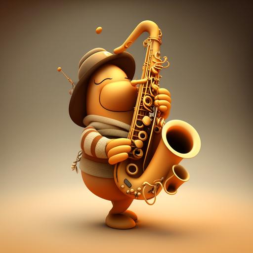 Saxophone cartoon image 8k