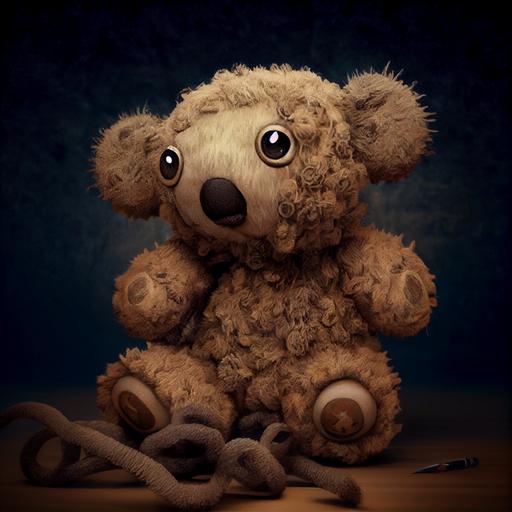 Scary alive teddy bear toy with tentacles --upbeta --v 4 --q 2
