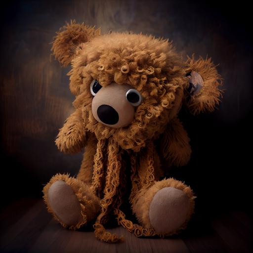 Scary alive teddy bear toy with tentacles --upbeta --v 4 --q 2