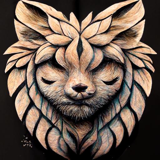 Scottish lion tattoo fern fox