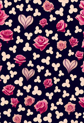Seamless pattern , barocco tattoos like hearts , Angels, wings , roses , extremely detailed , Ink , octane render --test --ar 9:16 --upbeta