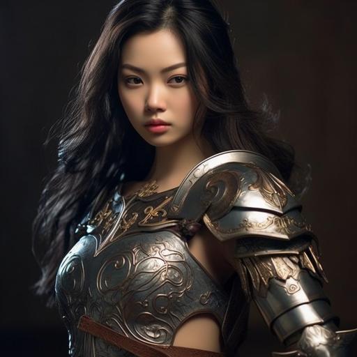 Sexy Asian female knight.