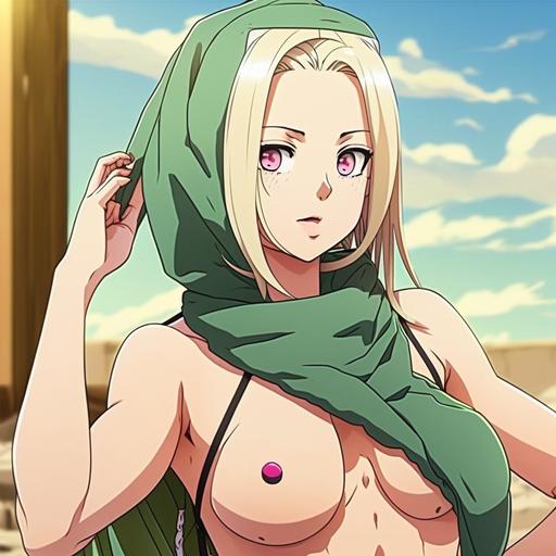 tsunade with hijab and bikini anime