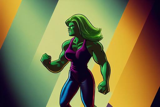 She Hulk, fighting crime, marvel, cartoon, 90s, Pixar —ar 16:9 --test --creative --upbeta --upbeta