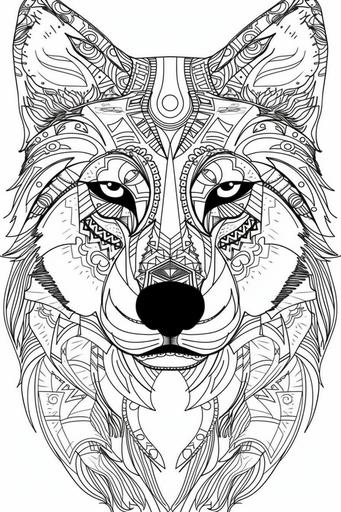 Siberian Husky, line art for colouring book, white background, clean line art, smooth line art, nice line art, extra sharp --ar 2:3 --s 750 --q 2 --v 5