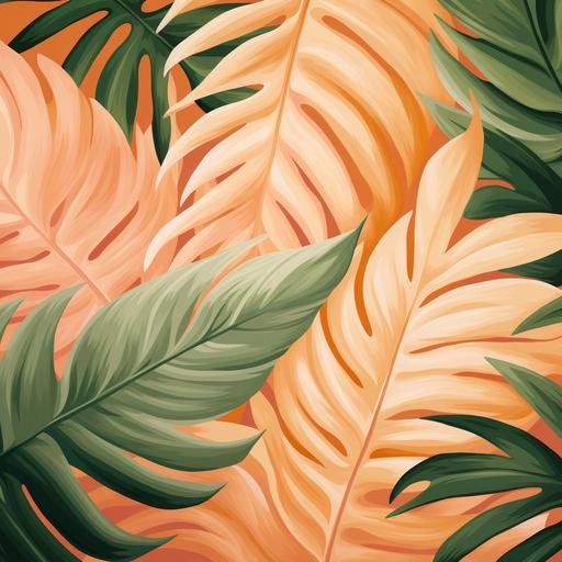, Single jungle leaf pattern digital print, 