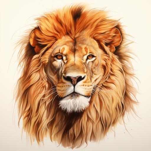 cartoon lion drawing