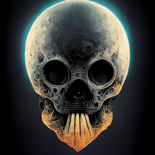 Space skull wallpaper for mobile phone