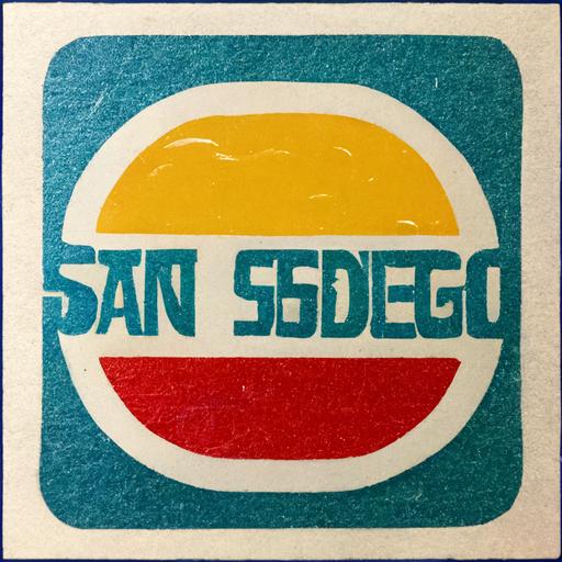 Retro San Diego logo as a sticker